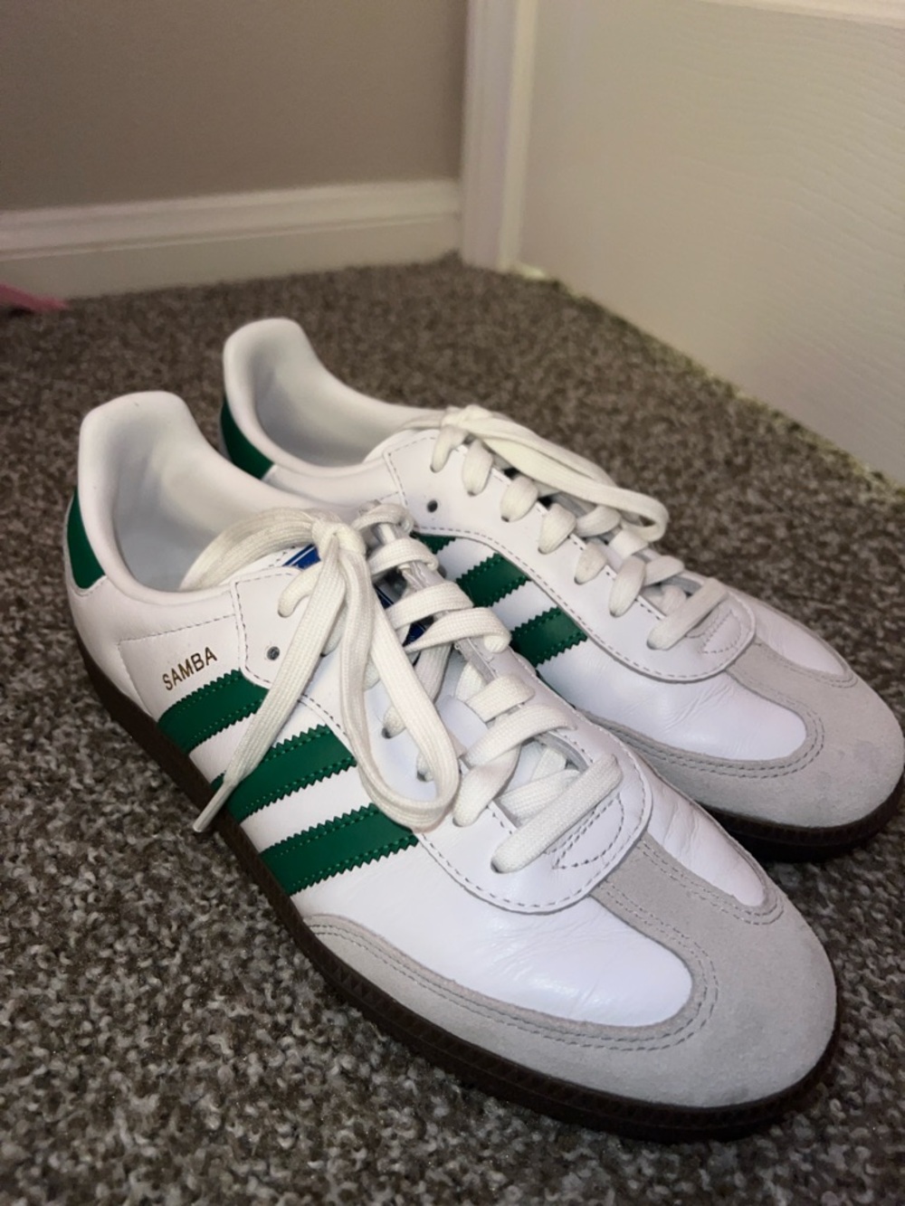 adidas Samba White Green Men's Sneakers
